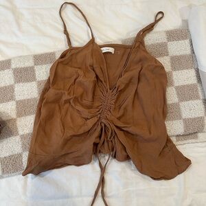 Boutique scrunchy tank top